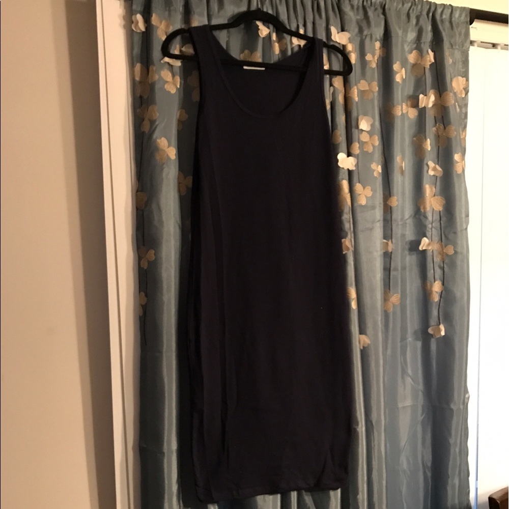 Navy blue midi stretchy dress...CLEARANCE