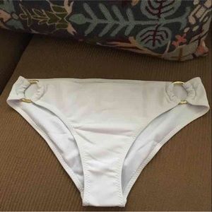 White bikini bottoms NWT