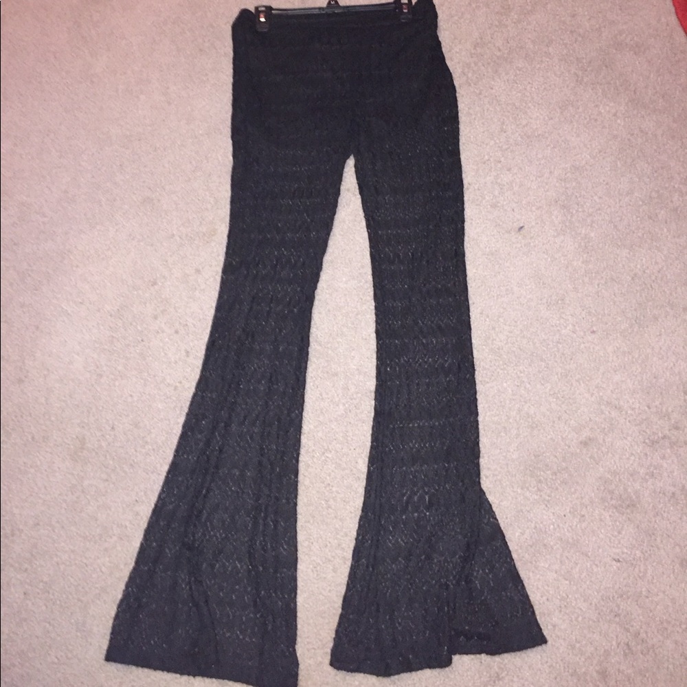 NWOT Lace Bellbottom Pants Size Large
