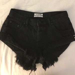 Black One Teaspoon denim shorts. Size 26. Black One Teaspoon denim shorts. Size 26.