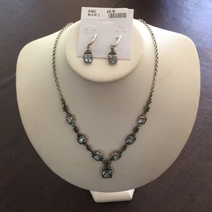 Sterling Silver Aquamarine Necklace & Earrings