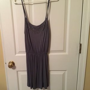 Grey short dress, spaghetti straps