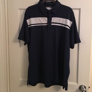 Travis Mathew men's golf shirt navy and white