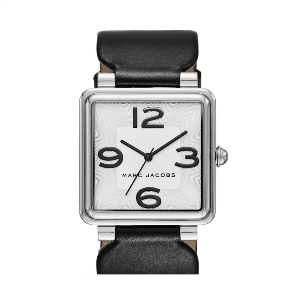 Marc Jacobs Vic Stainless Steel&Black Leather ⌚️