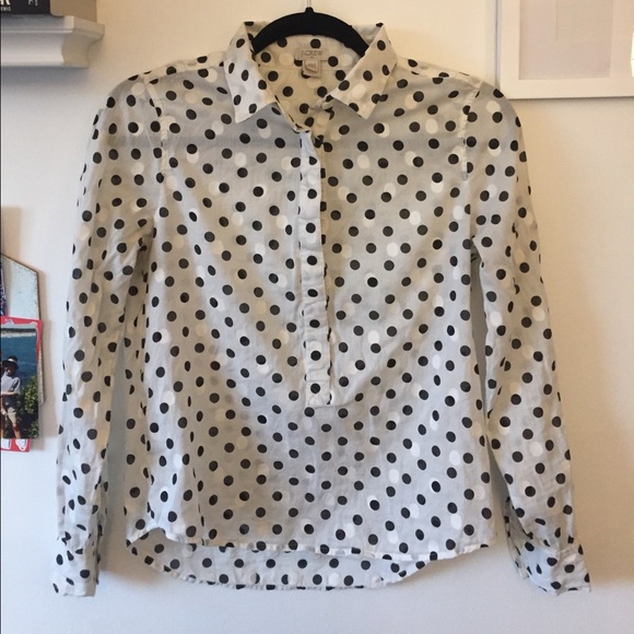 J. Crew Jacquard Dot Popover - Picture 2 of 4