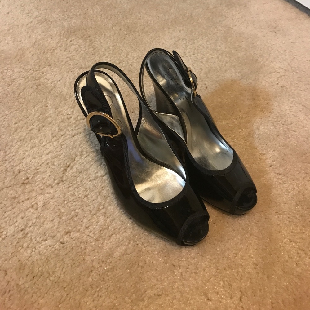 Black Jessica Simpson wedges