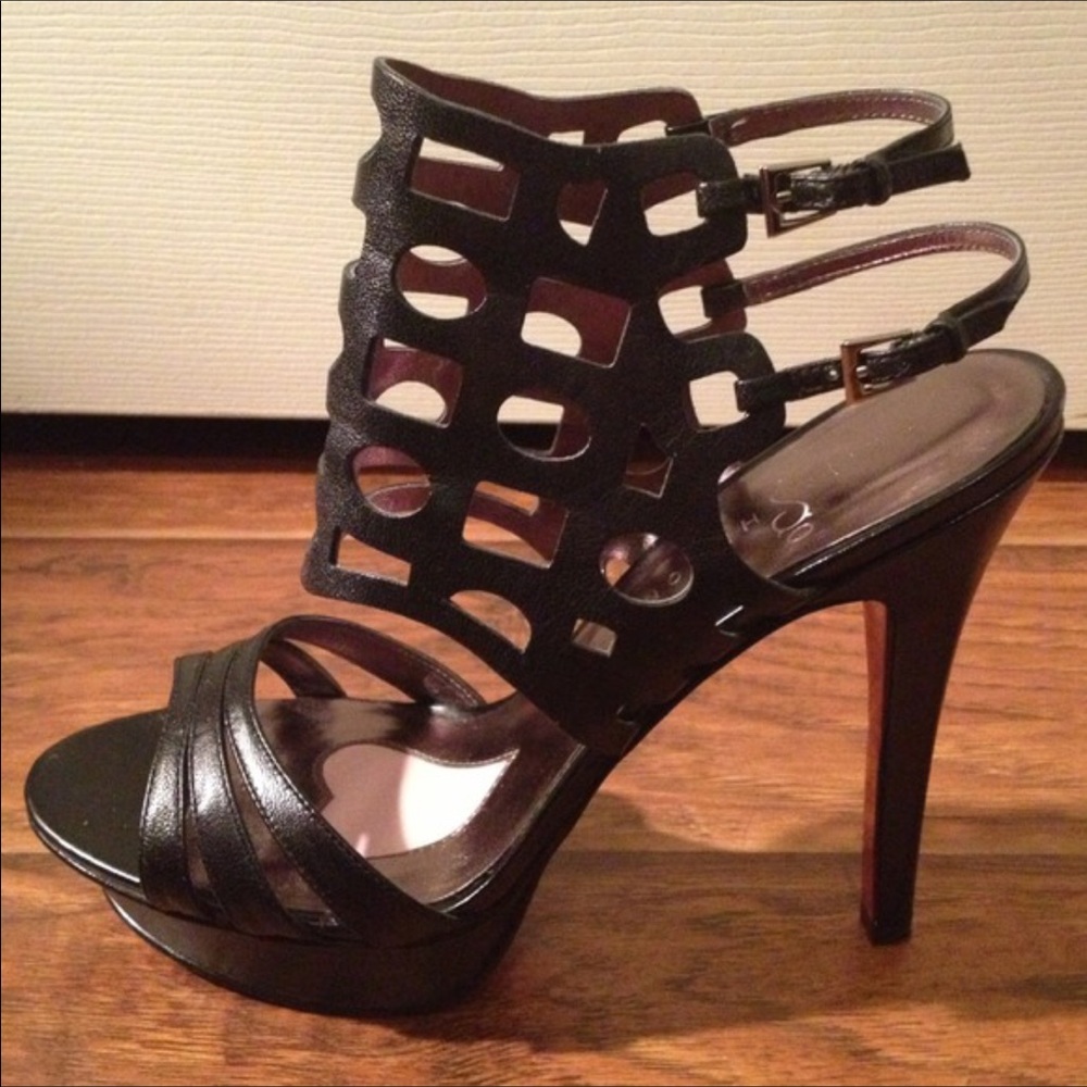 Paris Hilton black stilettos