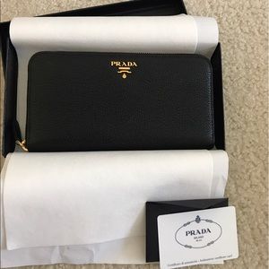 Prada Black Leather Wallet