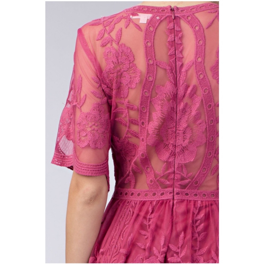 Santana Embroidered Lace Maxi Dress - Picture 3 of 8