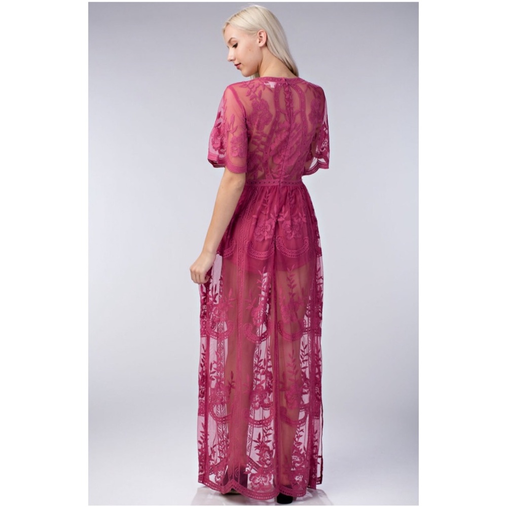 Santana Embroidered Lace Maxi Dress - Picture 5 of 8