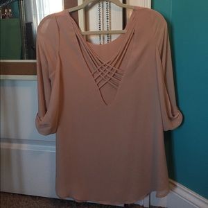 Open back pink/nude top