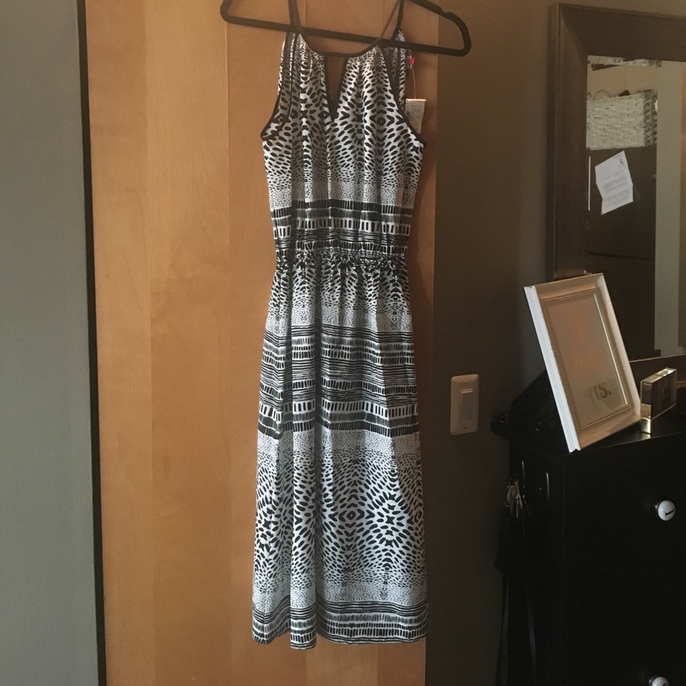 Black and white print dress from Saxs off 5th. NWT
