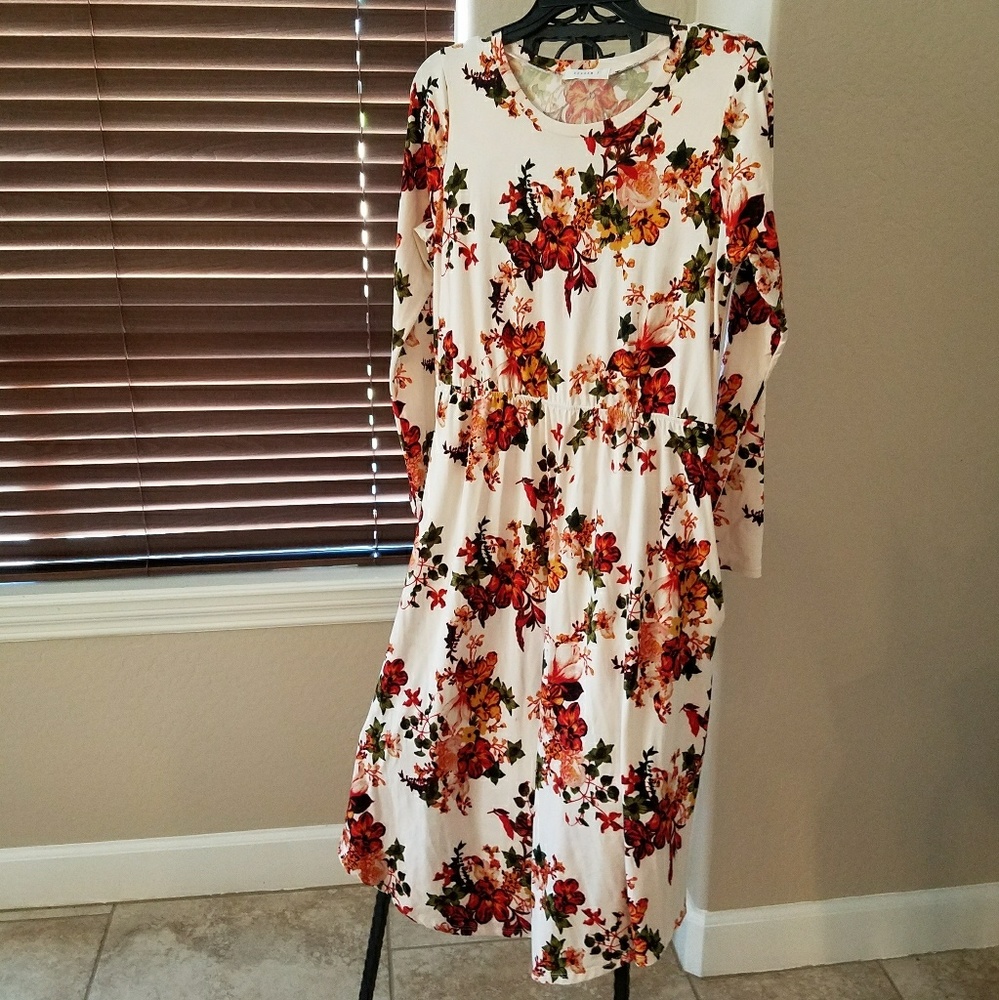 Floral Reborn J Dress - long sleeve dress