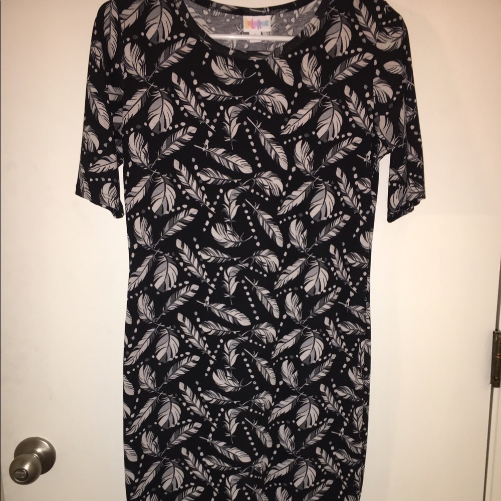 Lularoe Julia dress with feathers!