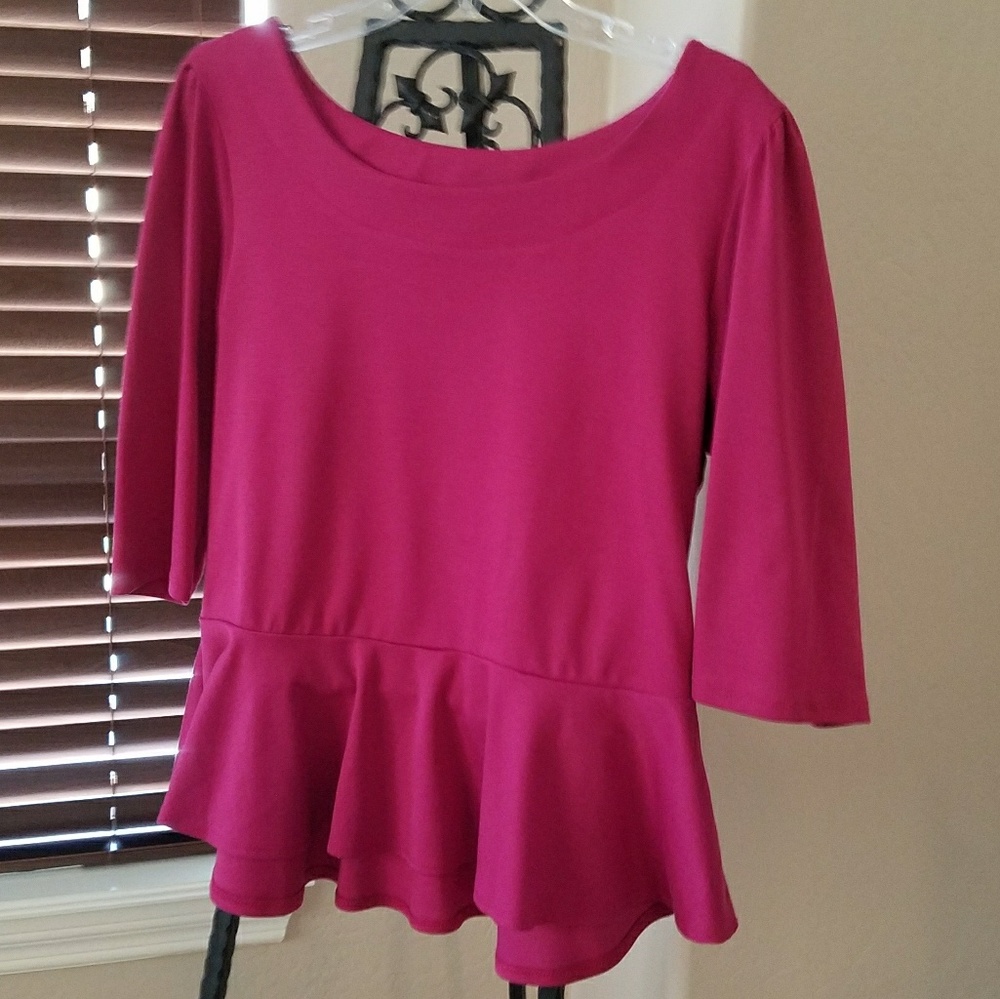 Pink Peplum Top
