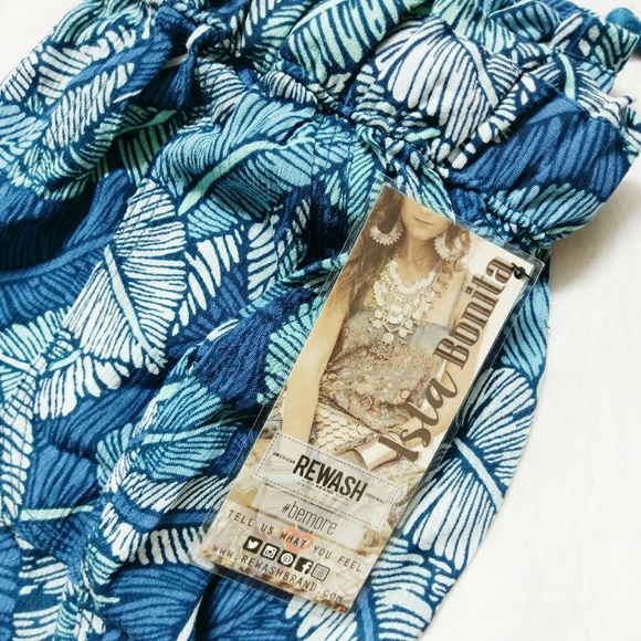 *1 HR SALE* NWT Tropical Palazzo Wide Legs Pant - Picture 3 of 6