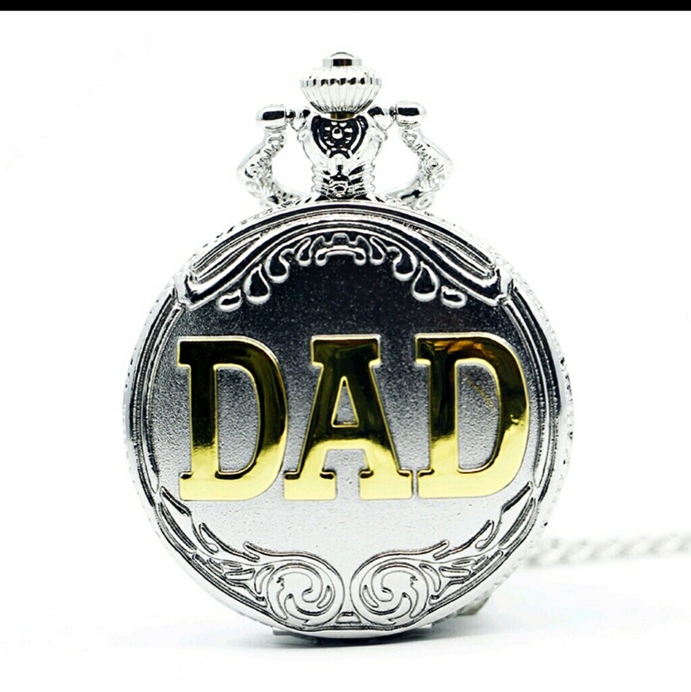 DAD pocket watch pendant necklace chain