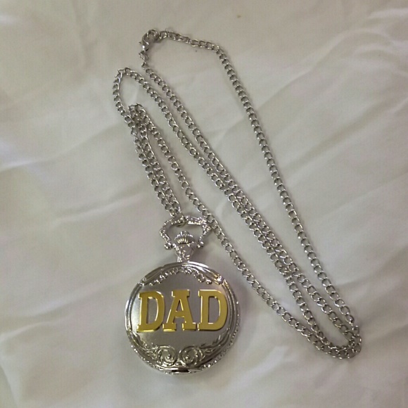 DAD pocket watch pendant necklace chain - Picture 5 of 7