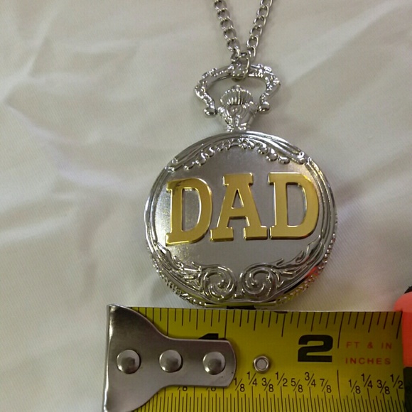 DAD pocket watch pendant necklace chain - Picture 7 of 7