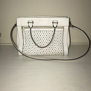 Kate Spade White flower cutout cross body bag!