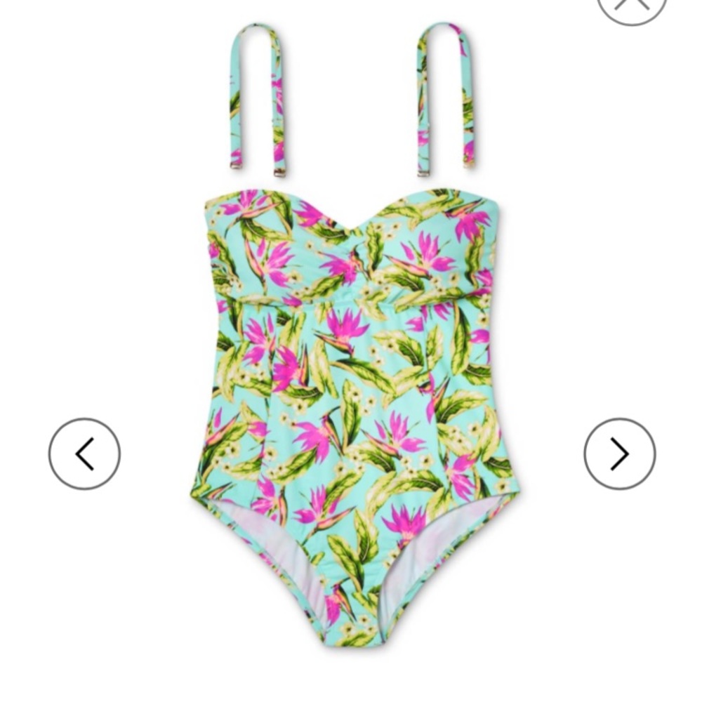Women's Plus Size Floral One Piece Swimsuit