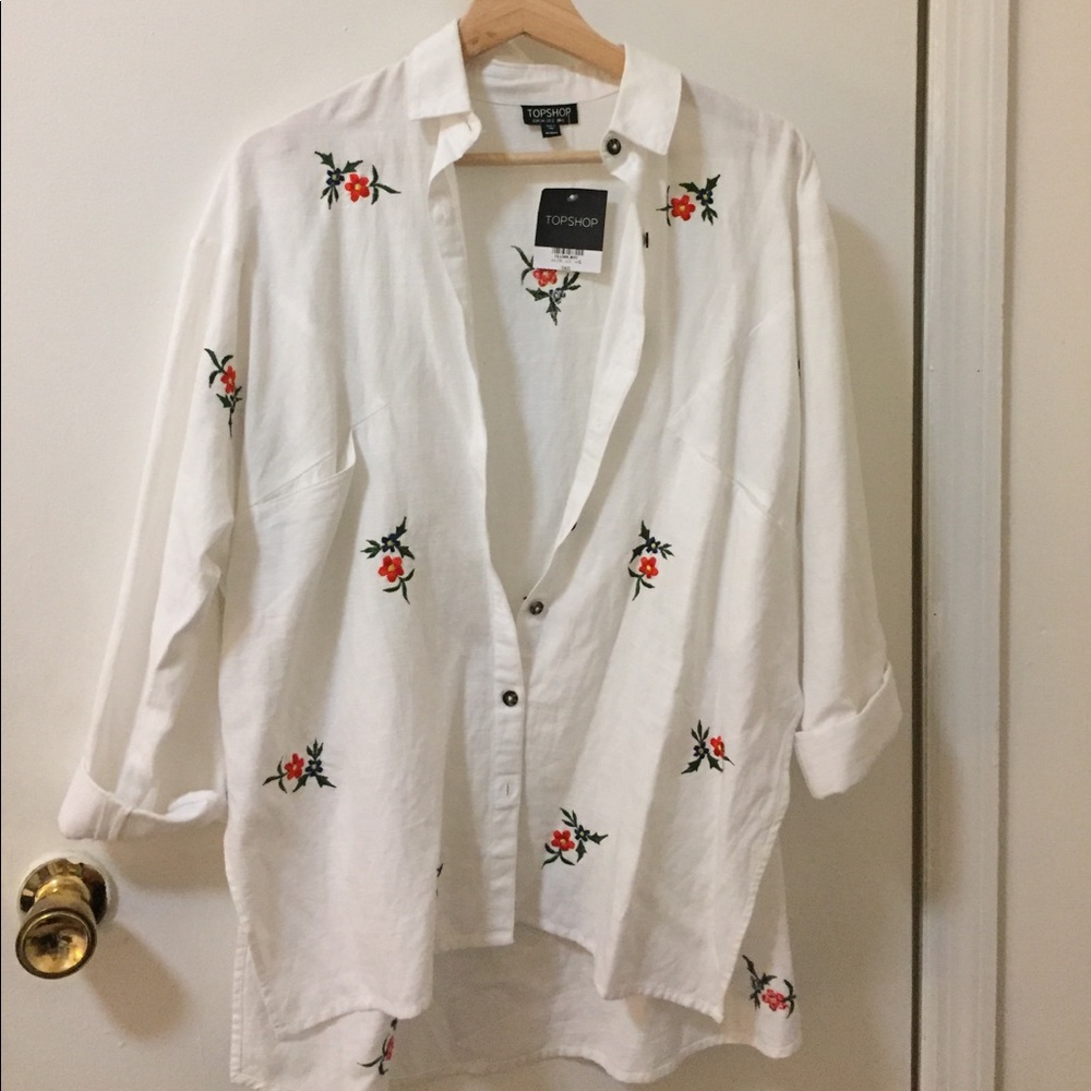 Embroidered Linen Shirt