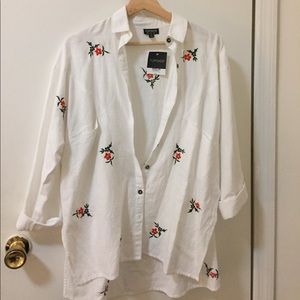 Embroidered Linen Shirt