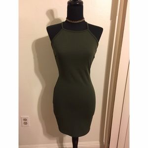 SOLD-->Flirty Olive Green Dress