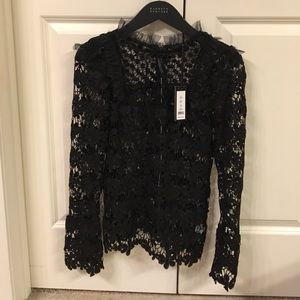 NWT Romeo & Juliet couture S long sleeve lace top