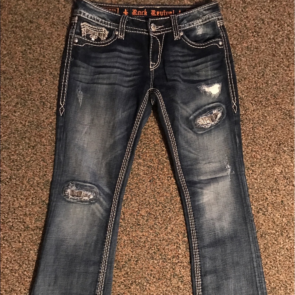 RARE rock revival alanis boot sequin bling 30/32