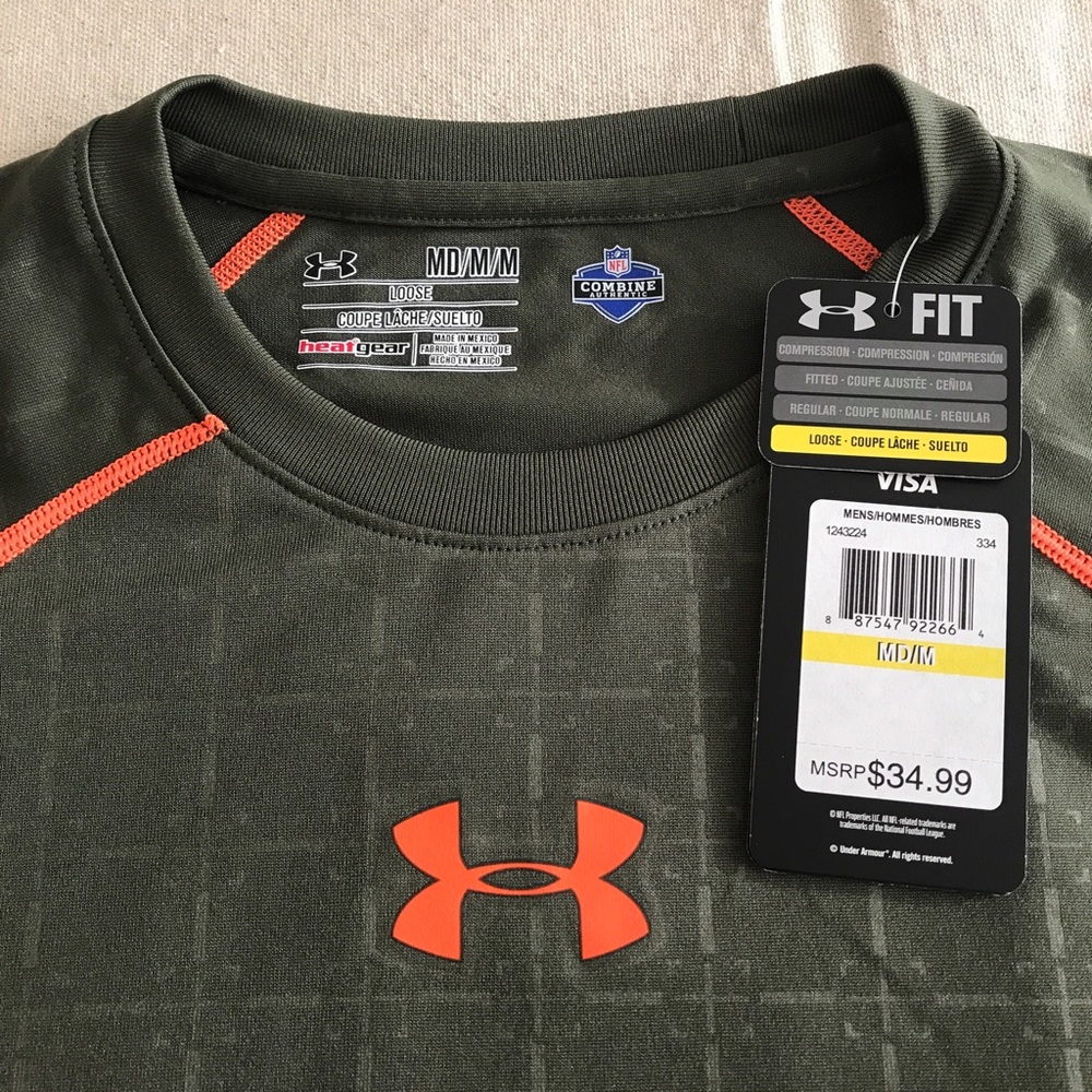 😍NWT UNDER ARMOUR Heat Gear NFL Combine Authentic
