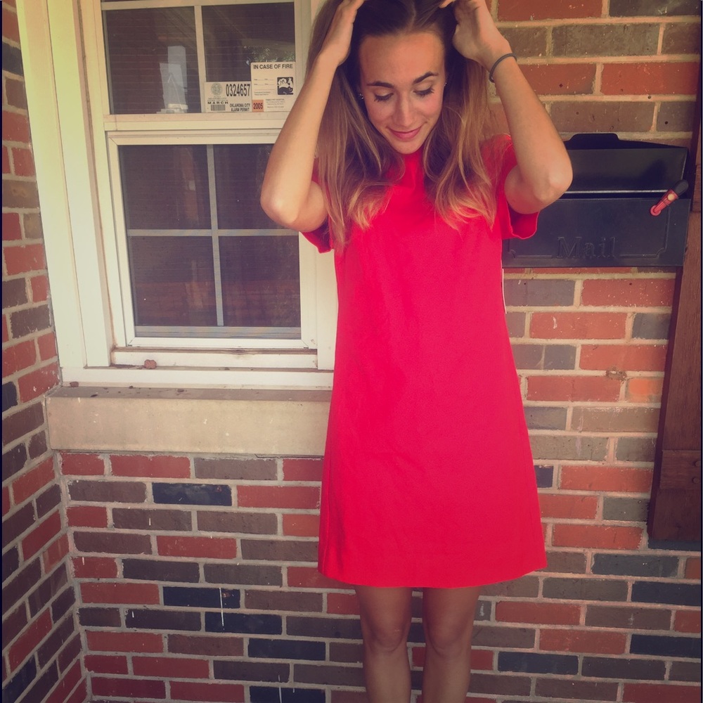 Anthro red dress