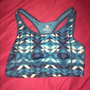 blue sports bra