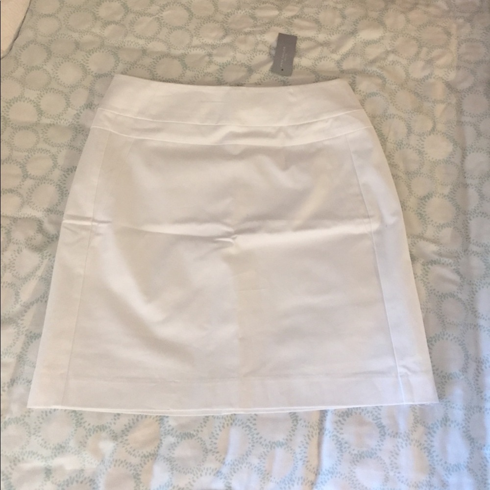White Ann Taylor Pencil Skirt