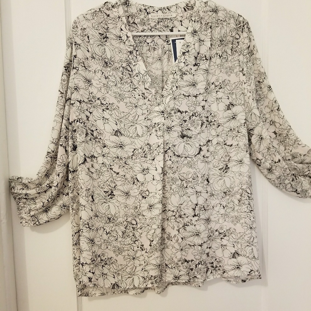 Chiffon floral print top
