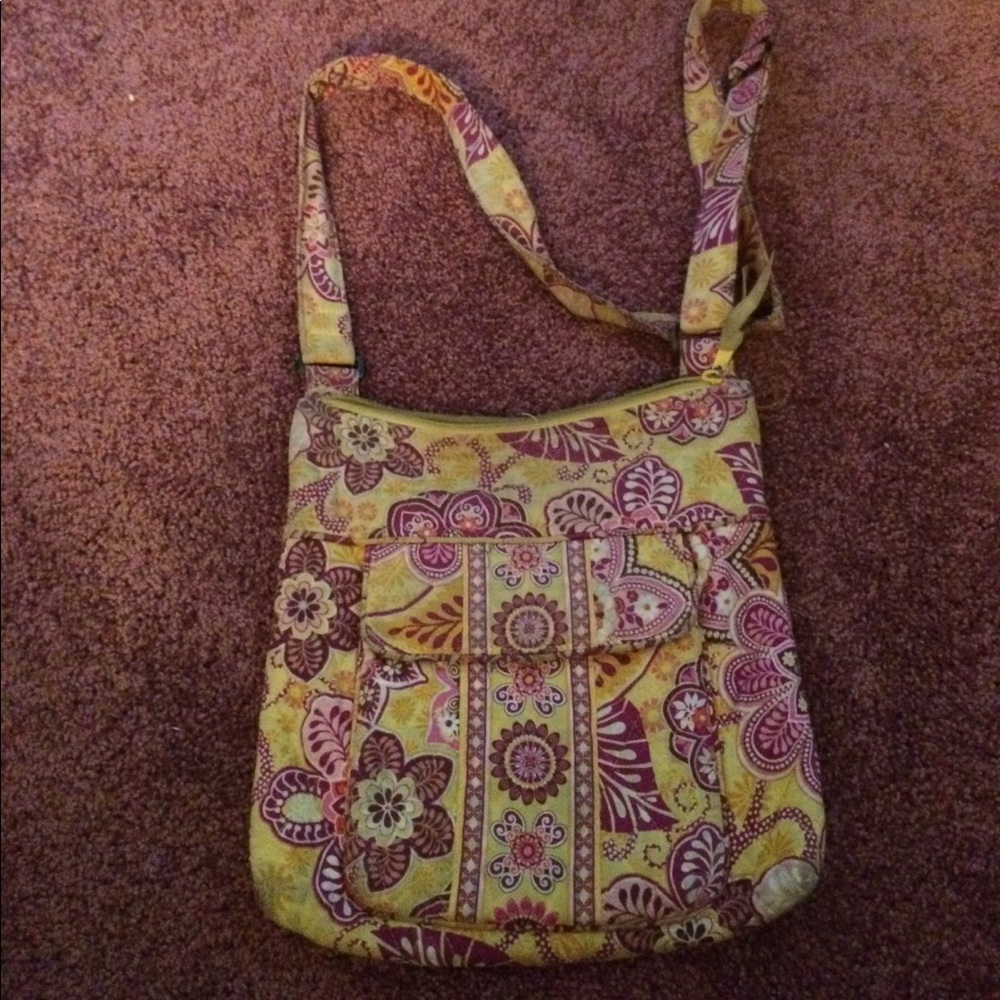 Yellow, Vera Bradley summer cross body purse!