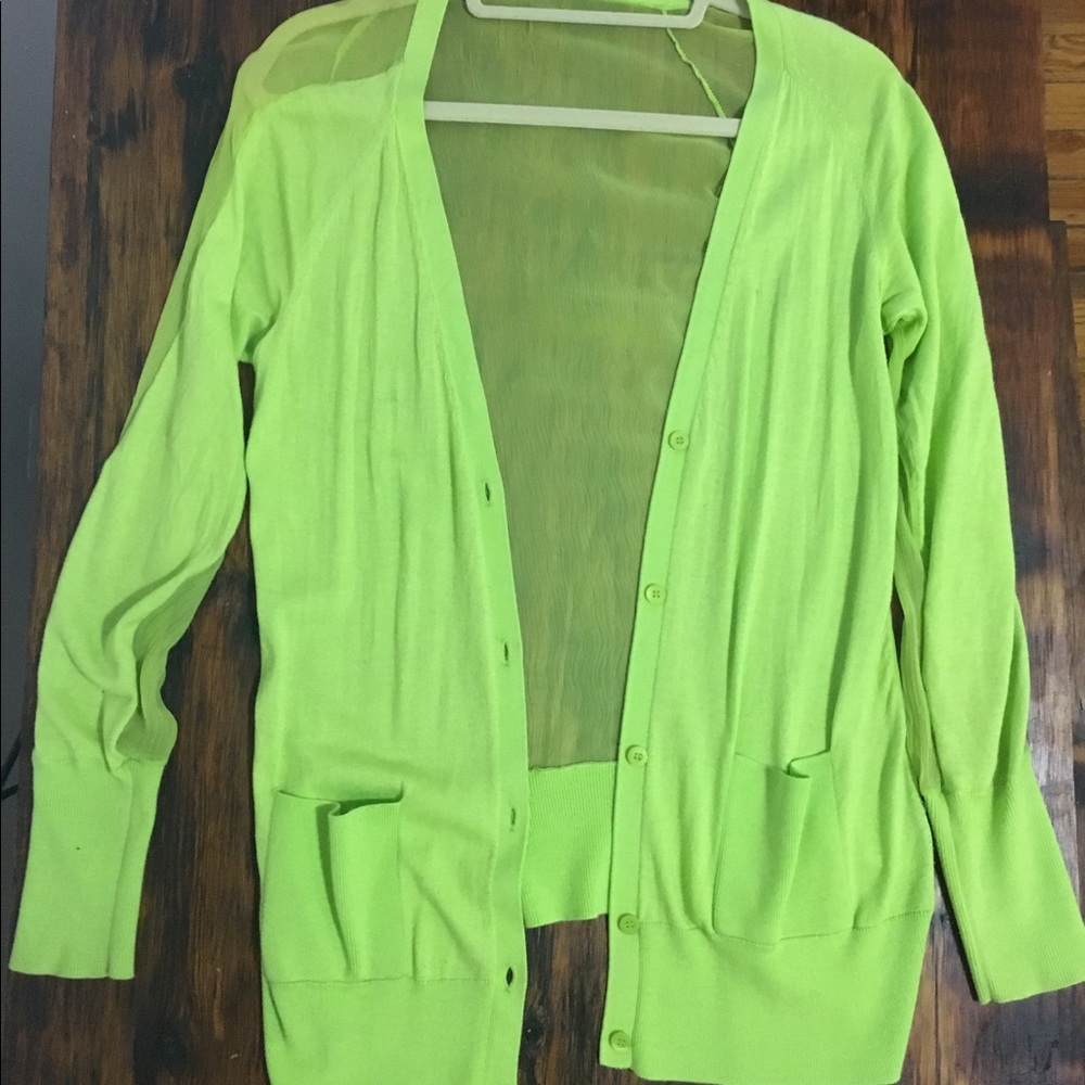XS Neon Green Escada Cardigan
