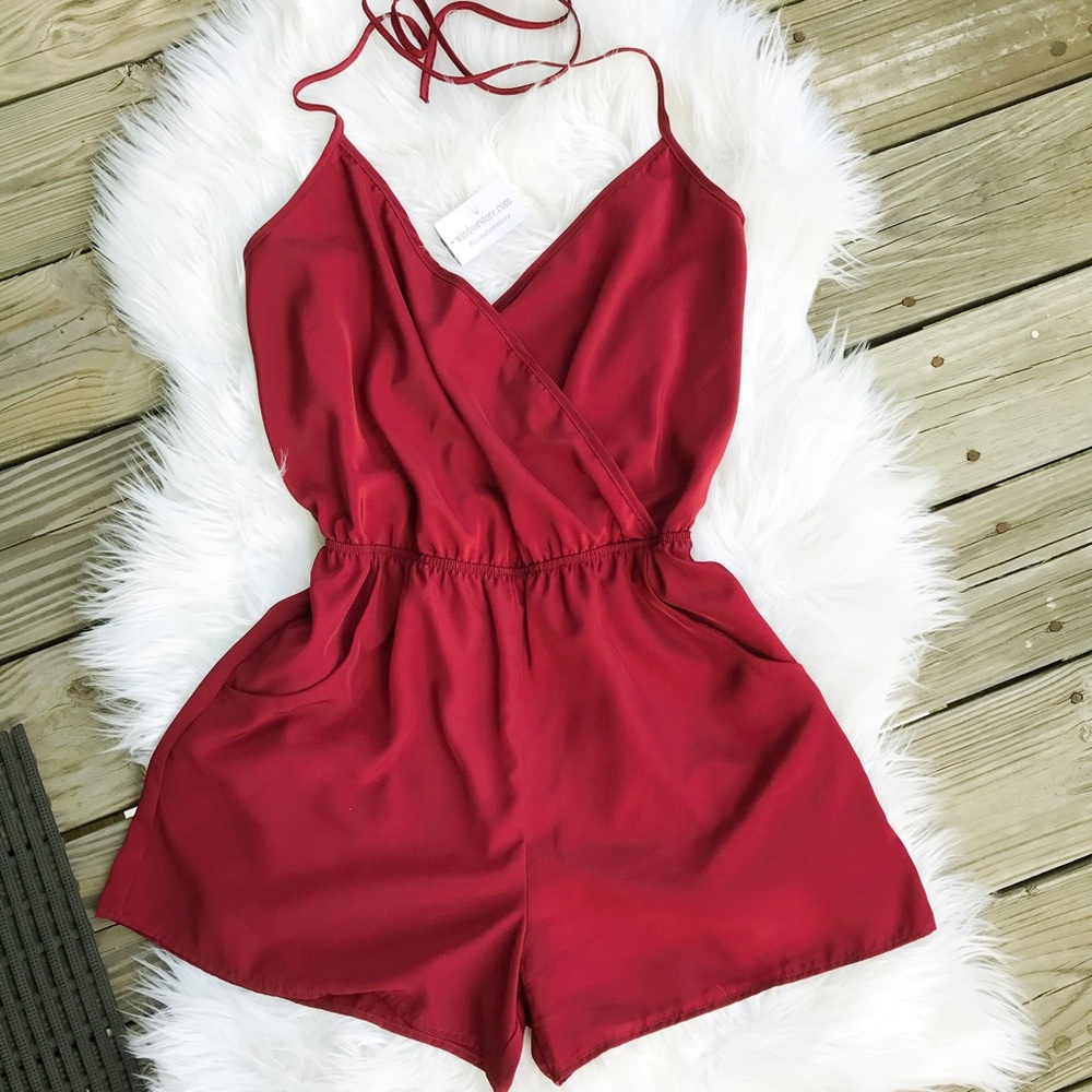 Windsor Burgundy Romper