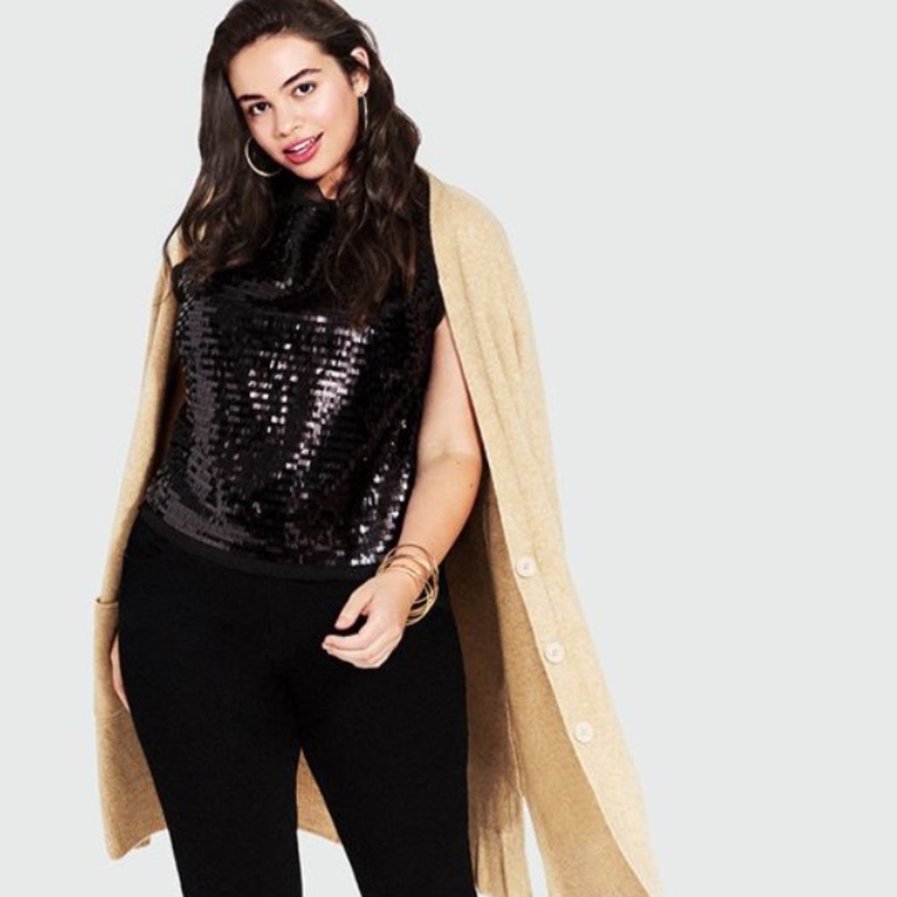 Who What Wear black sequin tank