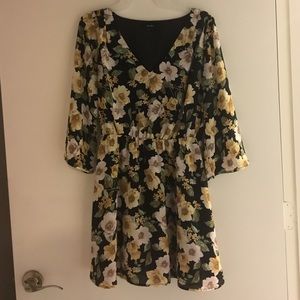 Yellow floral dress