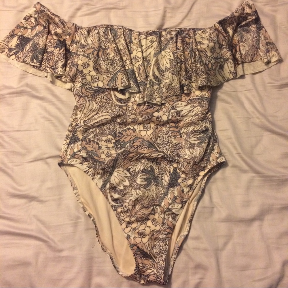 OFF-SHOULDER SWIMSUIT