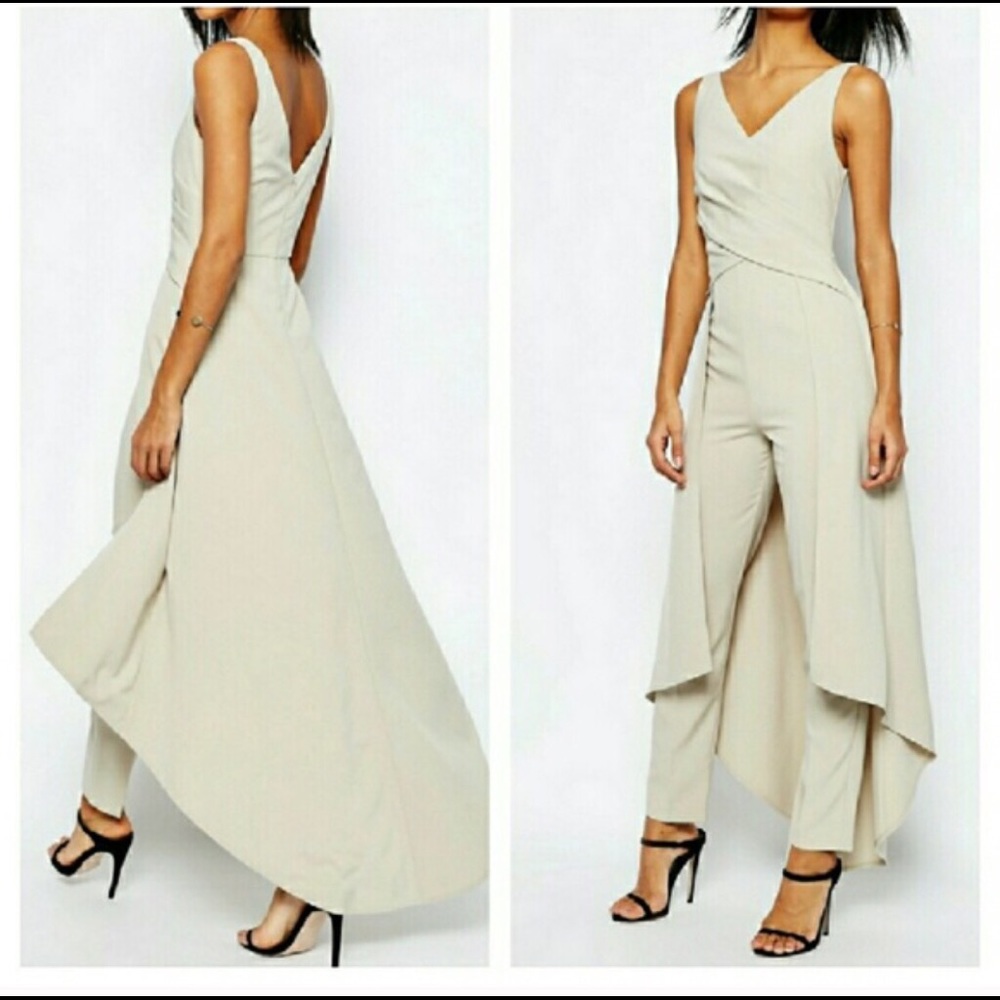 NWT ASOS skirted back jumpsuit sz 10