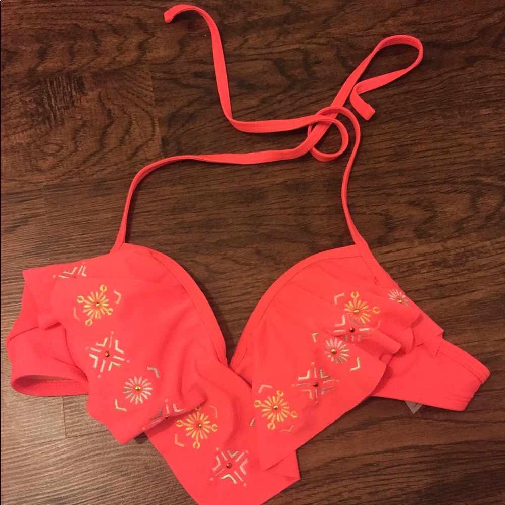 ✨V neck orange bikini top✨