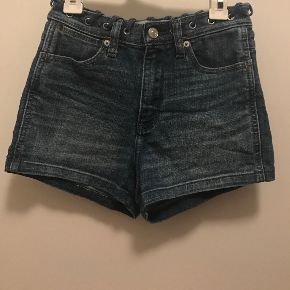 Abercrombie and Fitch high rise jean shorts