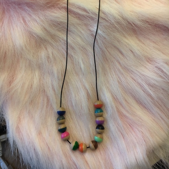 Quirk Jewelry Modern Wood Bead Necklace New With Tag Poshmark