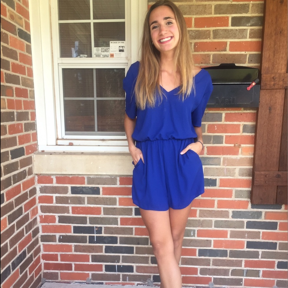 Cobalt blue romper