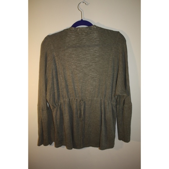 ARMY GREEN CARDIGAN - Picture 2 of 3