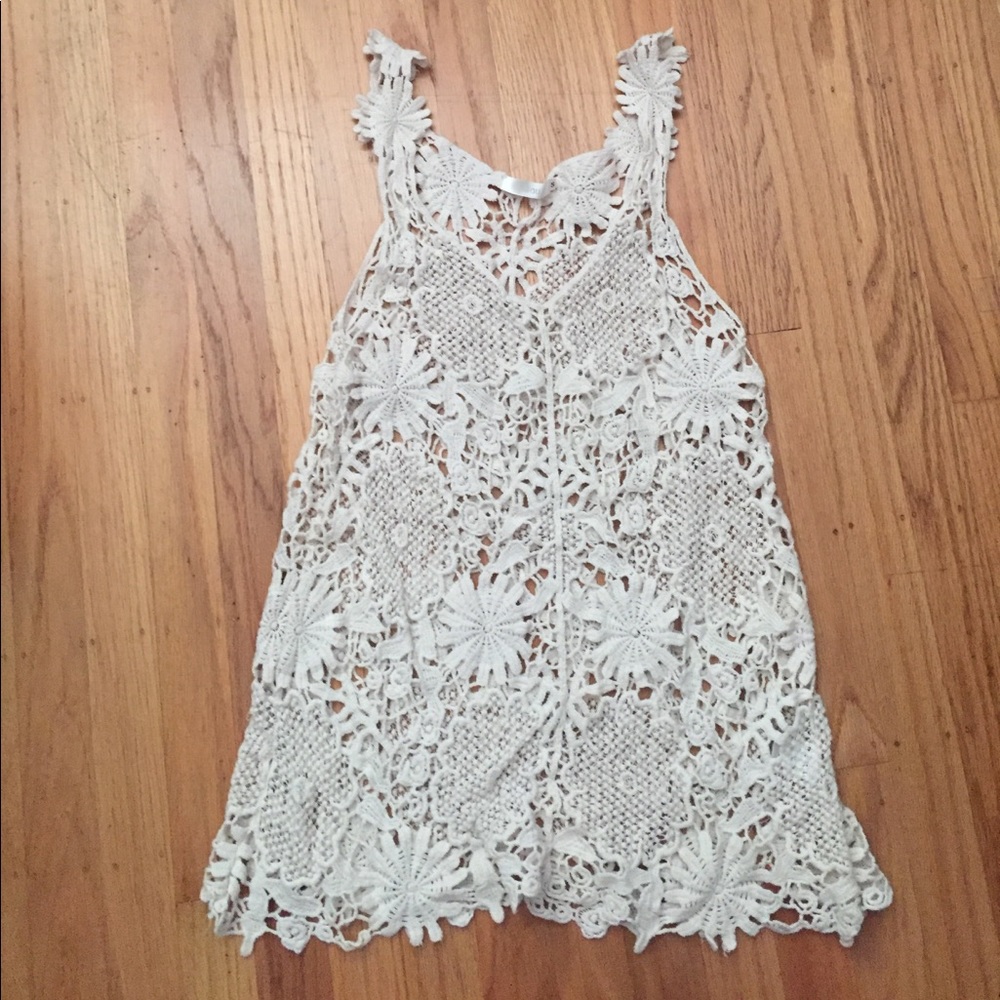 Lace bathing suit cover up