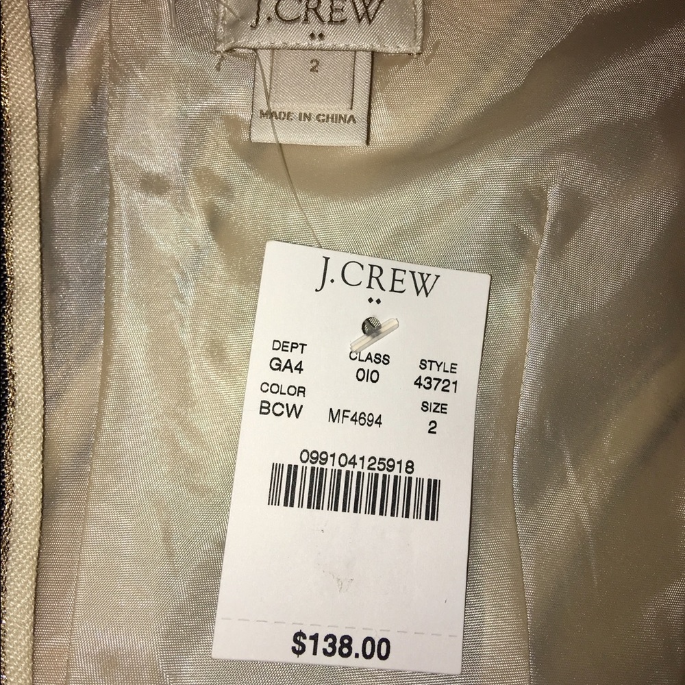 NWT J. Crew Dress Sz 2 - Picture 5 of 5