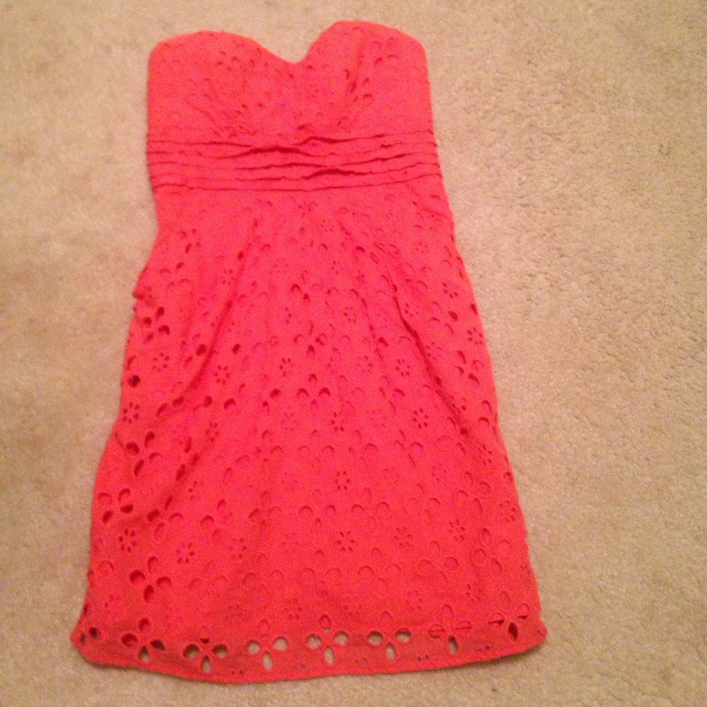 Coral forever 21 strapless dress